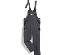 BP Profil 1844-720-153 Salopette - Bretelles extensibles - Taille réglable - Poches pour genouillères - 65% polyester, 35% coton - Coupe normale - Taille : 50 - Couleur : gris foncé/bleu foncé