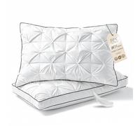 BPC Oreiller Plumes et Duvet d'oie 50x75 cm Lot de 2, 3 Chambres | 90% Duvet d'Oie en Chambres Extérieures | Housse 100% Coton Bio | Moelleux et Gonflant | Certifiée OEKO-TEX, RDS & DownPass