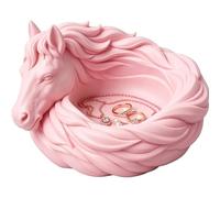 Bpoeee Horse Catchall Bowl for Keys and Jewelry, Decorative Horse Trinket Dish, Resin Entryway Organizer Tray, Equestrian Home Decor Accent, Unique Gift for Horse Lovers (Pink)