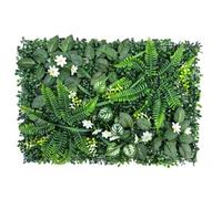 Bprtcra Panneau Mur Végétal Artificiel Intérieur Extérieur 60x40cm，B12 | Murale Feuillage Dense Fougère Lierre Lavande Plante Synthétique Intérieur Extérieur Imperméable