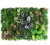 Bprtcra Panneau Mur Végétal Artificiel Intérieur Extérieur 60x40cm，B37 | Murale Feuillage Dense Fougère Lierre Lavande Plante Synthétique Intérieur Extérieur Imperméable