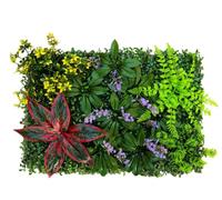 Bprtcra Panneau Mur Végétal Artificiel Intérieur Extérieur 60x40cm，B39 | Murale Feuillage Dense Fougère Lierre Lavande Plante Synthétique Intérieur Extérieur Imperméable