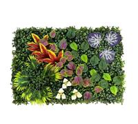 Bprtcra Panneau Mur Végétal Artificiel Intérieur Extérieur 60x40cm，B40 | Murale Feuillage Dense Fougère Lierre Lavande Plante Synthétique Intérieur Extérieur Imperméable