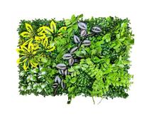 Bprtcra Panneau Mural Végétal Artificiel 60x40cm, Décoration Murale Plantes Synthétiques, Haie Artificielle pour Jardin, Terrasse, Intérieur, Extérieur, Mur Vert Décoratif sans Entretien (A03)