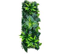 Bprtcra Panneau Mural Végétal Artificiel, Décoration Murale Plantes Synthétiques, Haie Artificielle pour Jardin, Terrasse, Intérieur, Extérieur, Mur Vert Décoratif sans Entretien,25x70cm (A06)