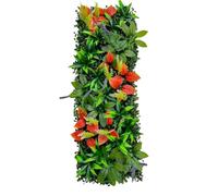 Bprtcra Panneau Mural Végétal Artificiel, Décoration Murale Plantes Synthétiques, Haie Artificielle pour Jardin, Terrasse, Intérieur, Extérieur, Mur Vert Décoratif sans Entretien,25x70cm (A04)