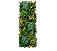 Bprtcra Panneau Mural Végétal Artificiel, Décoration Murale Plantes Synthétiques, Haie Artificielle pour Jardin, Terrasse, Intérieur, Extérieur, Mur Vert Décoratif sans Entretien,25x70cm (A09)