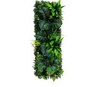 Bprtcra Panneau Mural Végétal Artificiel, Décoration Murale Plantes Synthétiques, Haie Artificielle pour Jardin, Terrasse, Intérieur, Extérieur, Mur Vert Décoratif sans Entretien,25x70cm (A08)