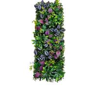 Bprtcra Panneau Mural Végétal Artificiel, Décoration Murale Plantes Synthétiques, Haie Artificielle pour Jardin, Terrasse, Intérieur, Extérieur, Mur Vert Décoratif sans Entretien,25x70cm (A05)
