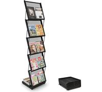 BPT Porte-brochures & présentoirs pliables Porte-revues Étagères de bureau Catalogue Porte-littérature avec roulettes Pour bureaux et salons professionnels