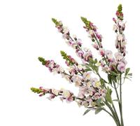 BQEE Lot de 2 fleurs de mufliers artificielles - Faux mufliers réalistes, 79 cm de haut, matériau en soie et plastique, pour bouquets de mariage, décoration d'intérieur, arrangements floraux (rose)