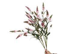 BQEE Lot de 3 fleurs de lupin artificielles de lavande, 75 cm de haut, 5 têtes de fleurs, parfaites pour les mariages, restaurants, bureaux et décoration de chambre (rose)