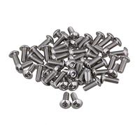 BQLZR 304 Acier Inoxydable M4 Métrique Hex Socket Cap Vis Boulons 10mm Longueur Du Fil Pack De 50