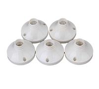 bqlzr E14 Rond Version plastique blanc pour lampe LED halogène Support Lot de 5