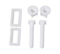 BQLZR en forme de rectangle Blanc Abattant de toilettes à charnière Boulons Vis Écrous Outil de réparation Lot de 2