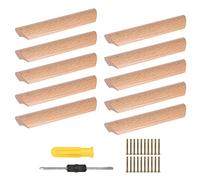 BQLZR Lot de 10 poignées d'armoire en bois de 96 mm pour placard, tiroir