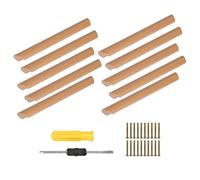 BQLZR Lot de 10 poignées de placard en bois avec trou central de 128 mm