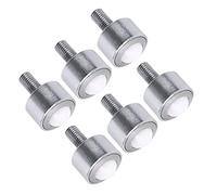 BQLZR Lot de 6 roues droites en acier au carbone haute performance avec vis 24 x 39 mm, économie de charge individuelle 45 kg