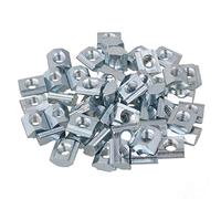 BQLZR - Tasseaux en T - Acier carbone argent - Norme européenne standard 20 - Profil extrudé en aluminium - Lot de 50, argent,
