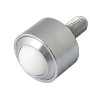 BQLZR Unité de roulement de transfert en métal avec roue à billes en nylon en acier de 15 mm, roue à billes, rouleau de convoyeur, filetage M8, roue pivotante, capacité de charge : 45 kg