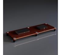 BQZKTVED Meuble HiFi 1/2/3/4 Niveaux en Acier, Support Audio Structure Anti-Vibration, Étagère de Rangement Ouverte pour Platine Vinyle et Console Jeu, Idéal pour Salon Salle Cinéma(D,1 Tier)