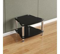 BQZKTVED Meuble HiFi Robuste Modulaire, Support Multimédia AV Multi-Tiers avec Pieds Vibration, Meuble de Rangement pour Ampli CD Platine au Salon et Studio d'Enregistrement