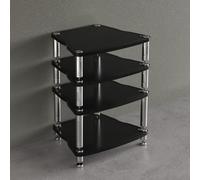 BQZKTVED Meuble HiFi Robuste Modulaire, Support Multimédia AV Multi-Tiers avec Pieds Vibration, Meuble de Rangement pour Ampli CD Platine au Salon et Studio d'Enregistrement