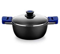 BRA Advanced | Casserole 20 cm, fonte d'aluminium avec revêtement antiadhésif, sans PFOA, renforcée, performances supérieures, compatible induction, noir et bleu