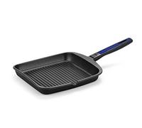 BRA Advanced | Poêle Gril 28 cm, Fonte d’Aluminium | Noir, Revêtement Antiadhésif Profile Renforcé sans PFOA, Compatible Tous Feux Dont Induction, Bleu