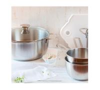 BRA Ancora | Casserole avec couvercle 24 cm, acier inoxydable 18/10, sans revêtement antiadhésif, compatible avec tous les types de cuisinières, y compris l'induction