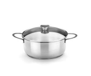 BRA Ancora - Faitout, 16 cm, Acier Inoxydable 18/10, avec Couvercle en Verre, Compatible Tous Feux Dont Induction