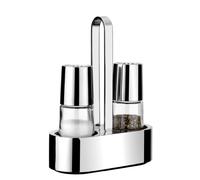 BRA Bella | Set de Salière et Poivrière, Acier Inoxydable 18/10 | Verre