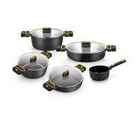 BRA Daily Pro Batterie de cuisine 9 pièces en fonte d'aluminium,revêtement antiadhésif triple couche sans PFOA,tous feux dont i