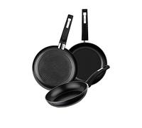 BRA Design | Set de 3 Poêles 18-22-26 cm, Aluminium Forgé
