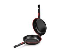 BRA dupla poêle Double pour Omelette 24 cm en aluminium fondu avec antiadhésif, Convient Pour Tout Type de feux dont I A41146