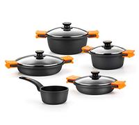 BRA Efficient | Batterie de cuisine 9 pièces en fonte d’aluminium avec revêtement antiadhésif, tous feux dont induction