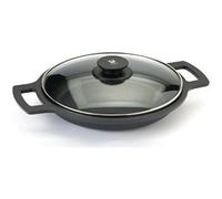 BRA Efficient | Faitout Bas 32 cm, Fonte D'Aluminium | Antiadhésif Platinum Plus sans PFOA, Couvercle en Verre et Anses en Silicone Démontables, Tous Feux Dont Induction