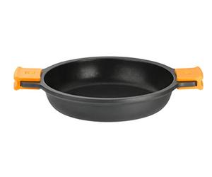 BRA Efficient | Faitout Bas 45 cm, Antiadhésif Platinum Plus sans PFOA | Fonte D'Aluminium, Anses en Silicone Démontables, Tous Feux Dont Induction