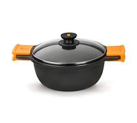 Bra Faitout Efficient 36 cm, Fonte d'aluminium, Antiadhésif Platinum Plus sans PFOA, Orange