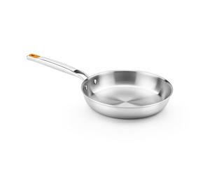 BRA Efficient Inox | Poêle 20 cm, Acier Inoxydable | inox 18/10, sans antiadhésif avec fond diffuseur triple forgé, sans PFOA, manche riveté, Tous Feux Dont Induction