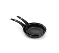 BRA Efficient | Lot de 2 poêles de 20-24 cm en fonte d'aluminium | sans PFOA, convient pour tous types de feux, y compris induction, Tous Feux Dont Induction, Revêtement Antiadhésif