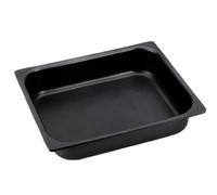 BRA Efficient | Plat à Gratin Gastronorm 1/2, Noir | Fonte d’Aluminium avec Revêtement Antiadhésif Platinum Plus