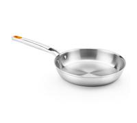 BRA Efficient | Poêle Efficient Inox Triply 18 cm, inox 18/10, sans antiadhésif avec fond diffuseur triple forgé, sans PFOA, manche riveté