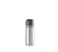 BRA Enjoy | Thermos 1 L pour boissons, acier inoxydable 18/10, double paroi, bouchon à vis, base antidérapante et sangle en silicone