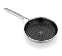 BRA Hybrid Cell | Poêle 28 cm, en Acier Inoxydable avec Revêtement Antiadhésif Céramique, Sans PFAS, Technologie Hybride, Compatible Tous Feux, y compris Induction