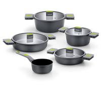 BRA Life | Batterie de cuisine 9 pièces, en fonte d'aluminium, avec revêtement antiadhésif