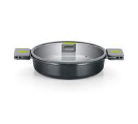BRA Life | Casserole basse 36 cm, fonte d'aluminium recy certifiée 100%, antiadhésive céramique, pleine induction, compatible