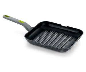 BRA Life | Grille de 28 cm en fonte d'aluminium 100 % recy revêtement antiadhésif renforcé en céramique sans ni PTFE, compatible avec tous les types de cuisinières, y compris l'induction