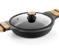 BRA Market | Casserole basse 24 cm, en fonte d'aluminium avec revêtement antiadhésif, sans PFOA, compatible avec tous les types de cuisinières, y compris l'induction