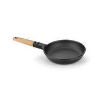 BRA Market | poêle à frire 22 cm, fonte d'aluminium, poignée amovible en bois naturel, revêtement antiadhésif triple couche, sans , convient à tous les types de cuisinières, y compris l'induction